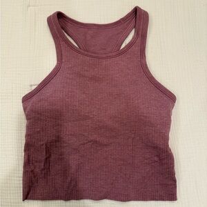 Lululemon ebb to street cropped tank, size 6